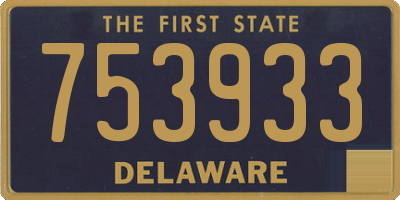 DE license plate 753933