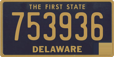 DE license plate 753936