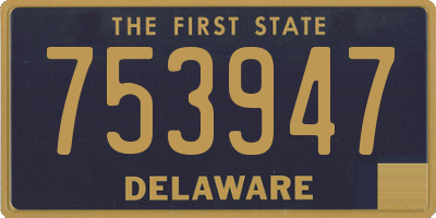 DE license plate 753947