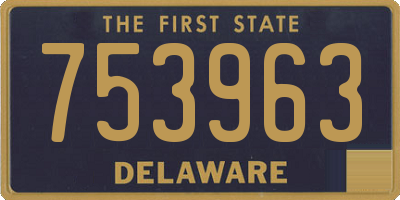 DE license plate 753963