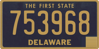 DE license plate 753968