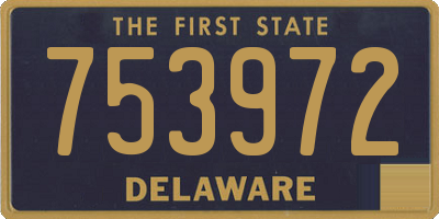 DE license plate 753972