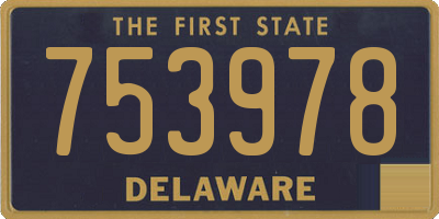 DE license plate 753978