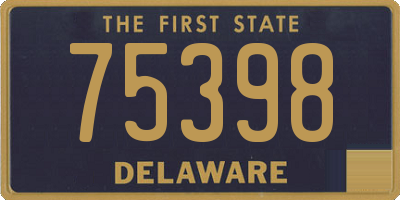 DE license plate 75398