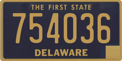 DE license plate 754036