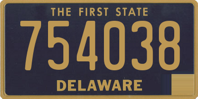 DE license plate 754038