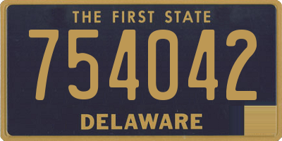DE license plate 754042