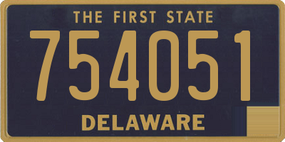 DE license plate 754051