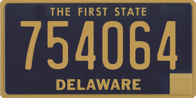 DE license plate 754064