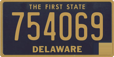 DE license plate 754069