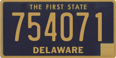 DE license plate 754071