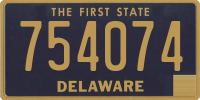 DE license plate 754074