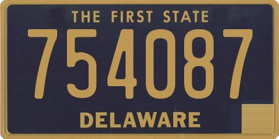 DE license plate 754087