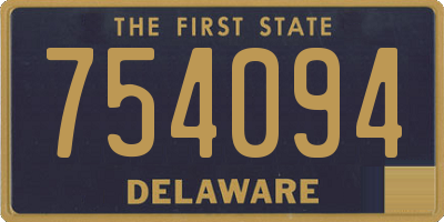 DE license plate 754094