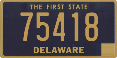 DE license plate 75418