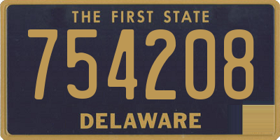 DE license plate 754208