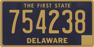 DE license plate 754238