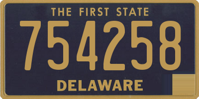 DE license plate 754258