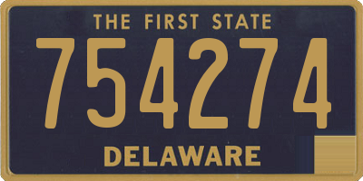 DE license plate 754274