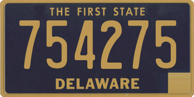 DE license plate 754275