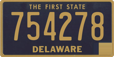 DE license plate 754278