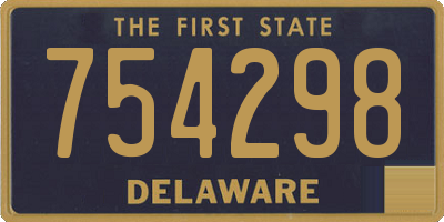 DE license plate 754298
