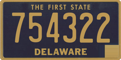 DE license plate 754322