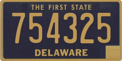 DE license plate 754325