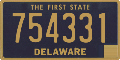 DE license plate 754331