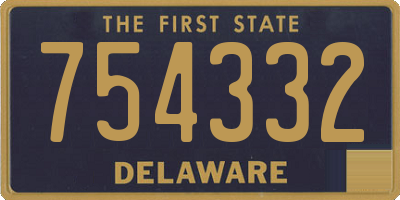 DE license plate 754332