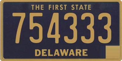 DE license plate 754333