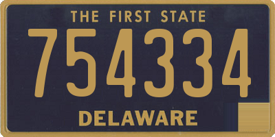 DE license plate 754334