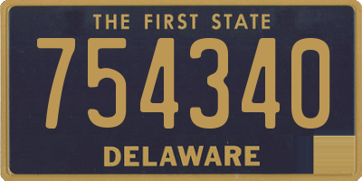 DE license plate 754340