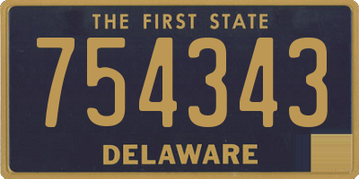 DE license plate 754343