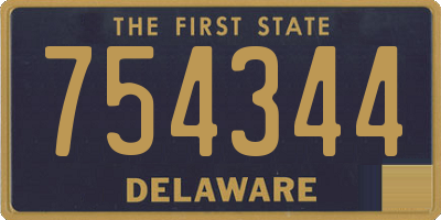 DE license plate 754344