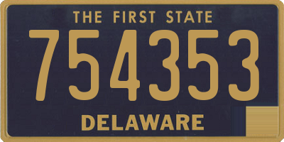 DE license plate 754353