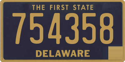 DE license plate 754358