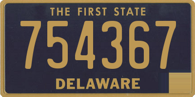 DE license plate 754367