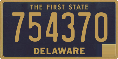 DE license plate 754370