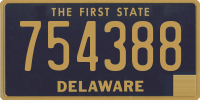 DE license plate 754388