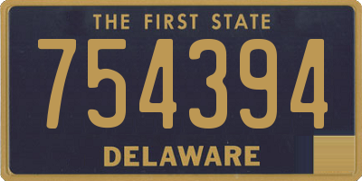 DE license plate 754394