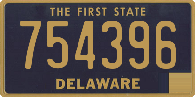 DE license plate 754396