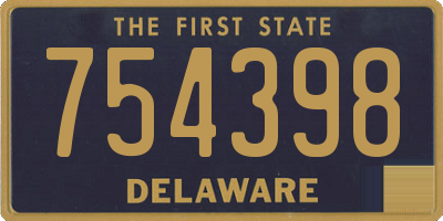 DE license plate 754398