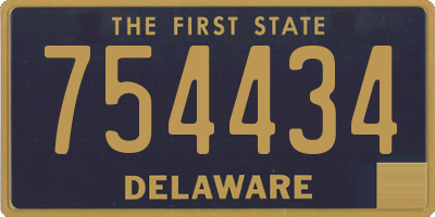 DE license plate 754434