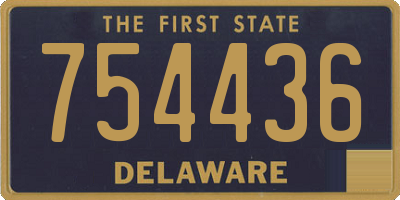 DE license plate 754436