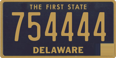 DE license plate 754444