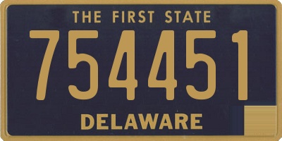 DE license plate 754451