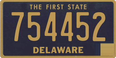 DE license plate 754452