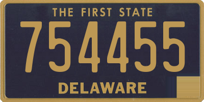 DE license plate 754455