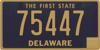 DE license plate 75447